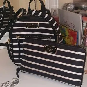 kate spade | Bags | Kate Spade Striped Mini Backpack | Poshmark display picture 3